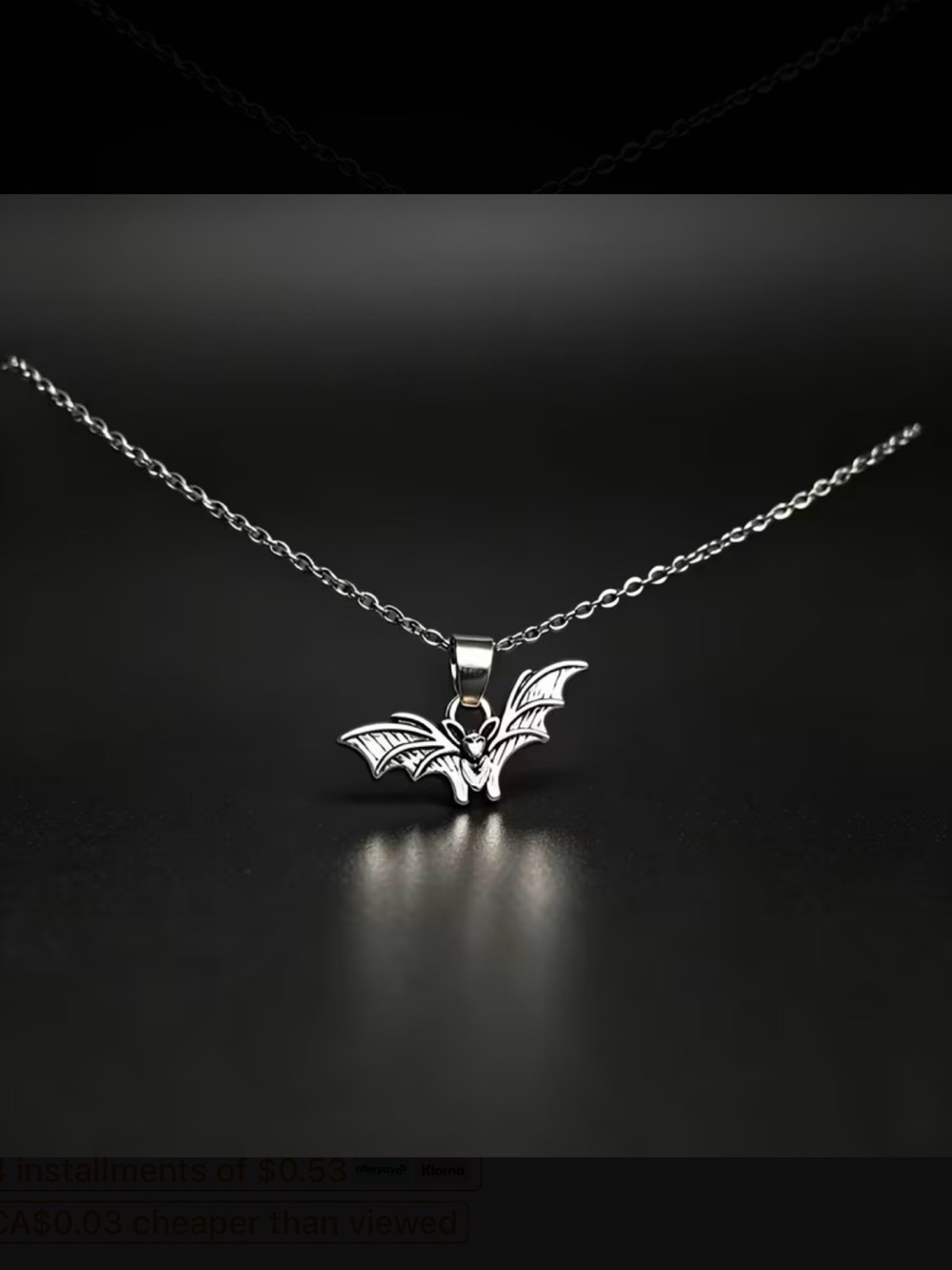 ⭐️ Bat Pendant Necklace Tiny